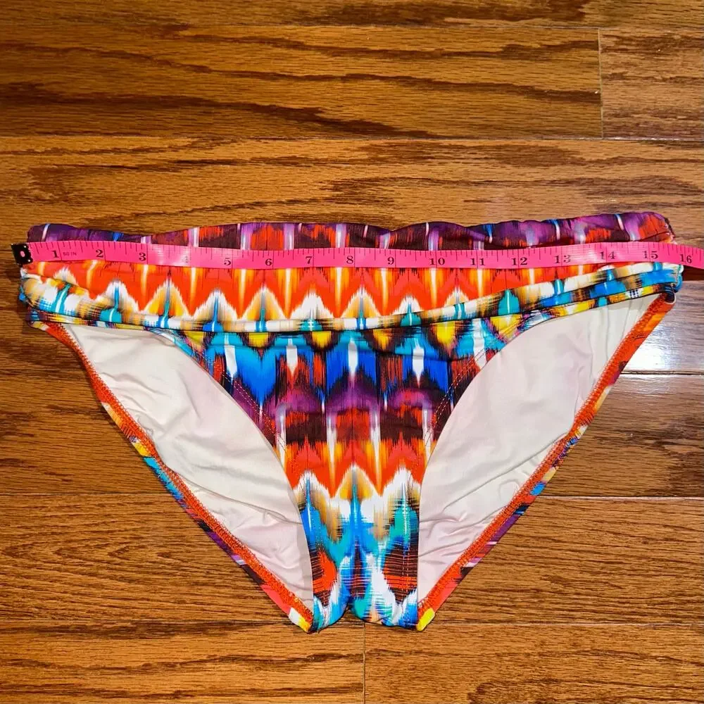La Blanca Serengeti Ikat Banded Hipster Bikini Bottom Size 8